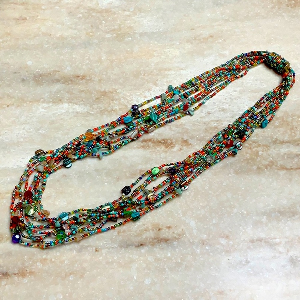 😍Multi Color Bead Necklace😍NWOT
